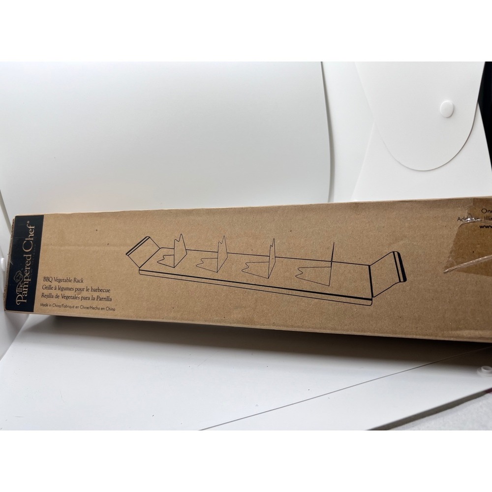 Pampered Chef BBQ Vegetable Rack 2712 Stainless Steel Grilling Accessory New